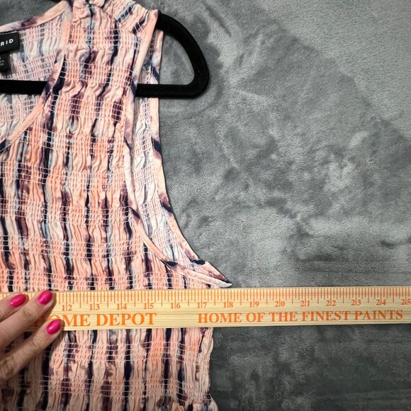 NWOT Torrid Pink Tie Dye Stripe Sleeveless Smocked Babydoll Tank Top Size 1 - Picture 7 of 14